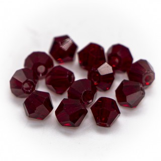 Бусины биконус 4мм, бордовый